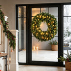 36-Inch Pre-Lit Crestwood Spruce Artificial Christmas Wreath