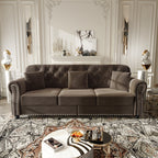 82.6" Upholstered Velvet Sofa with Nailhead Trim
