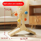 Cat Scratching Board, Solid Wood Cat Turntable Toy, Hemp Rope Claw Sharpening Ball, Cat Self-Entertainment Toy, Cross-Border Pet Supplies