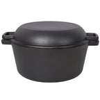 2 in 1 Pre-Seasoned Cast Iron Dutch Oven