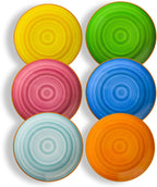 Miicol Ceramic Appetizer Plates Set of 6, White Dessert Plates 8 Inch, Small Dinner Plates, Modern Round Salad Plates, Porcelain Serving Dishes for Snack, Bread, Fruit, Microwave & Dishwasher Safe