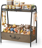 Dog Toy Storage Organizer with Shelf & 6 Hooks Wags & Whiskers Pet Supply