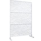Outdoor  Indoor Privacy Screen Metal Privacy Screen 76 Hx48 W  Freestanding Decorative Privacy Screen For Deck Balcony Patio, Privacy Fence Panels For Outside Lawn Garden PS110