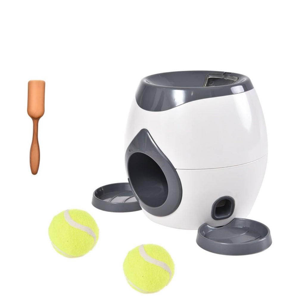 Automatic Tennis Ball Launcher With Treat Dispenser