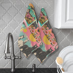 Baha Ranch Retro Pop Western set of 2 Kitchen Dish Towels Made in America