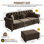 82.6" Upholstered Velvet Sofa with Nailhead Trim