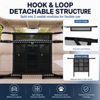 Car Dog Barrier With Hook And Loop Fastener Dual Zipper For Car SUV Breathable Mesh Barrier With Hook And Loop Fastener Keeps Pets Safely In Back Seat. Easy Installation