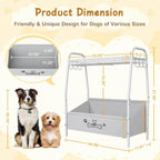 Dog Toy Storage Organizer with Shelf & 6 Hooks Wags & Whiskers Pet Supply