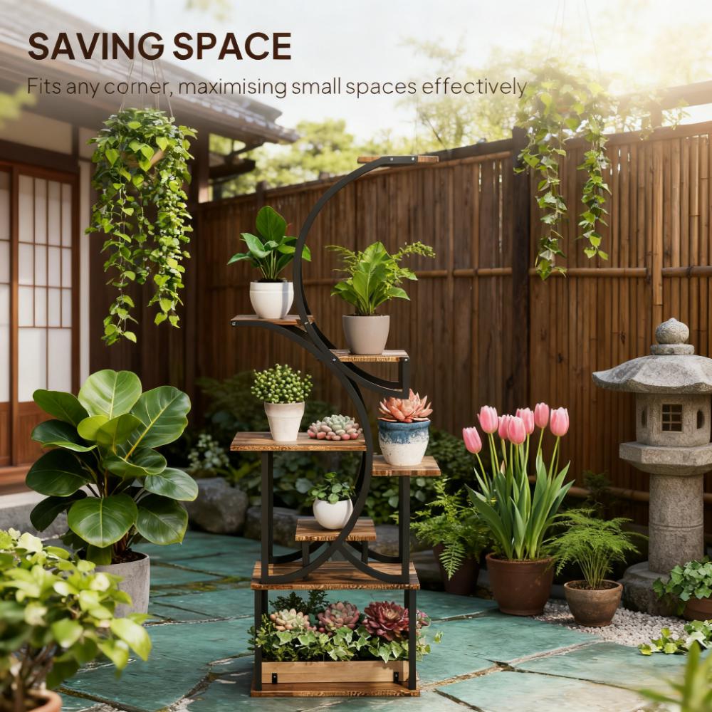 S-Shaped Plant Stand - 8 Tier Plant Shelf HouseOfZazla