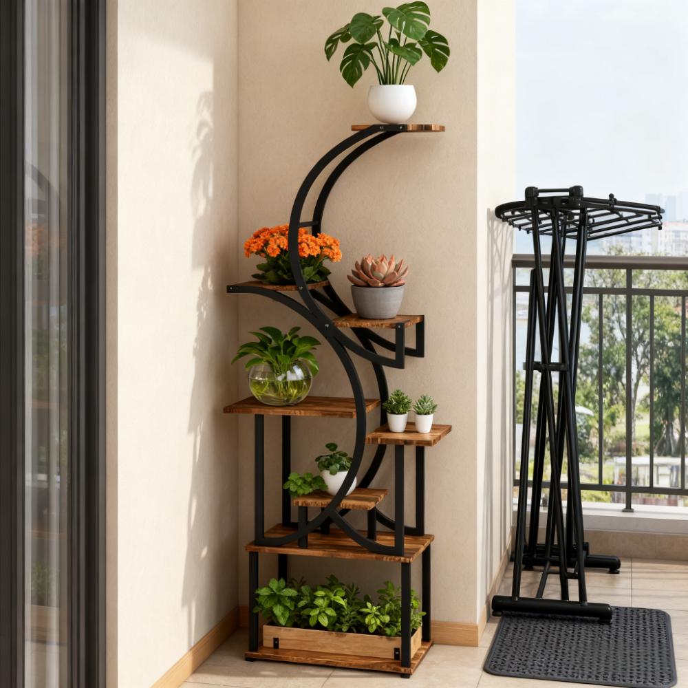 S-Shaped Plant Stand - 8 Tier Plant Shelf HouseOfZazla