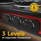 Triple Slow Cooker Buffet Food Warmer with 3 x 1.5 QT Removable Ceramic Pots
