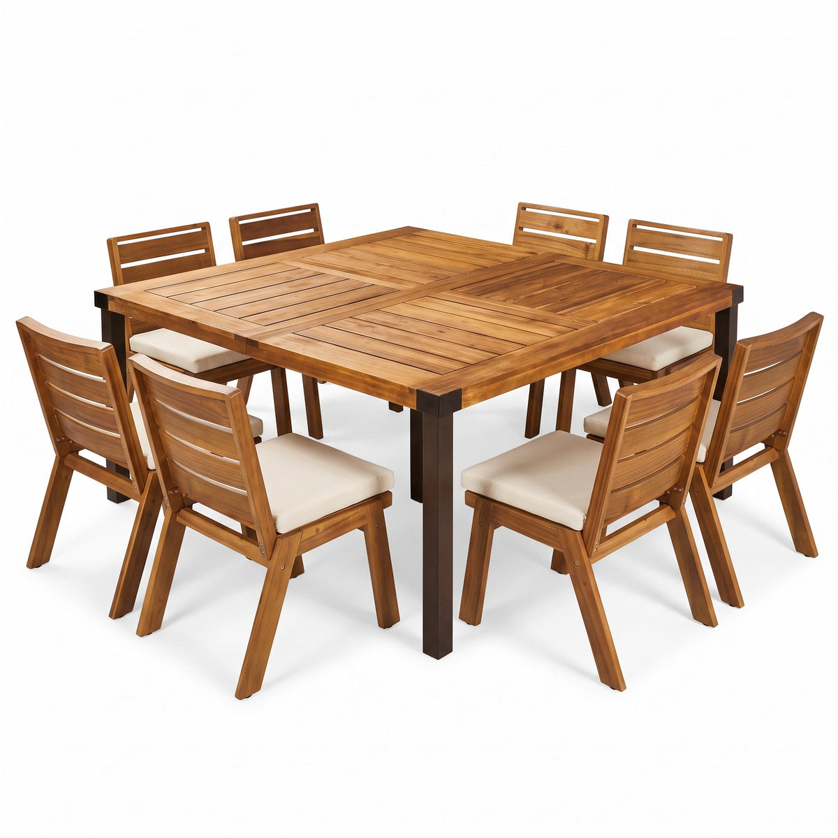 9-Piece Acacia Wood Outdoor Patio Dining Set HouseOfZazla