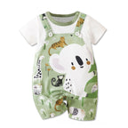Cute And Super-adorable Animal-themed Short-sleeve Baby Romper For Summer