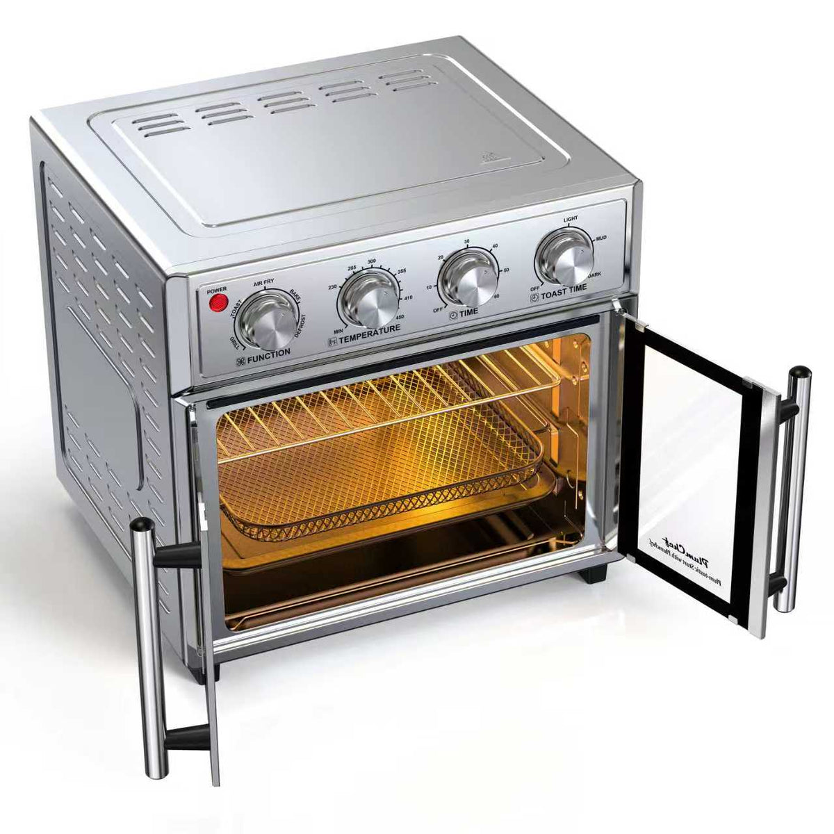 PlumChef 26QT Extra-Large French Double-Door Air Fryer Convection Toaster Oven