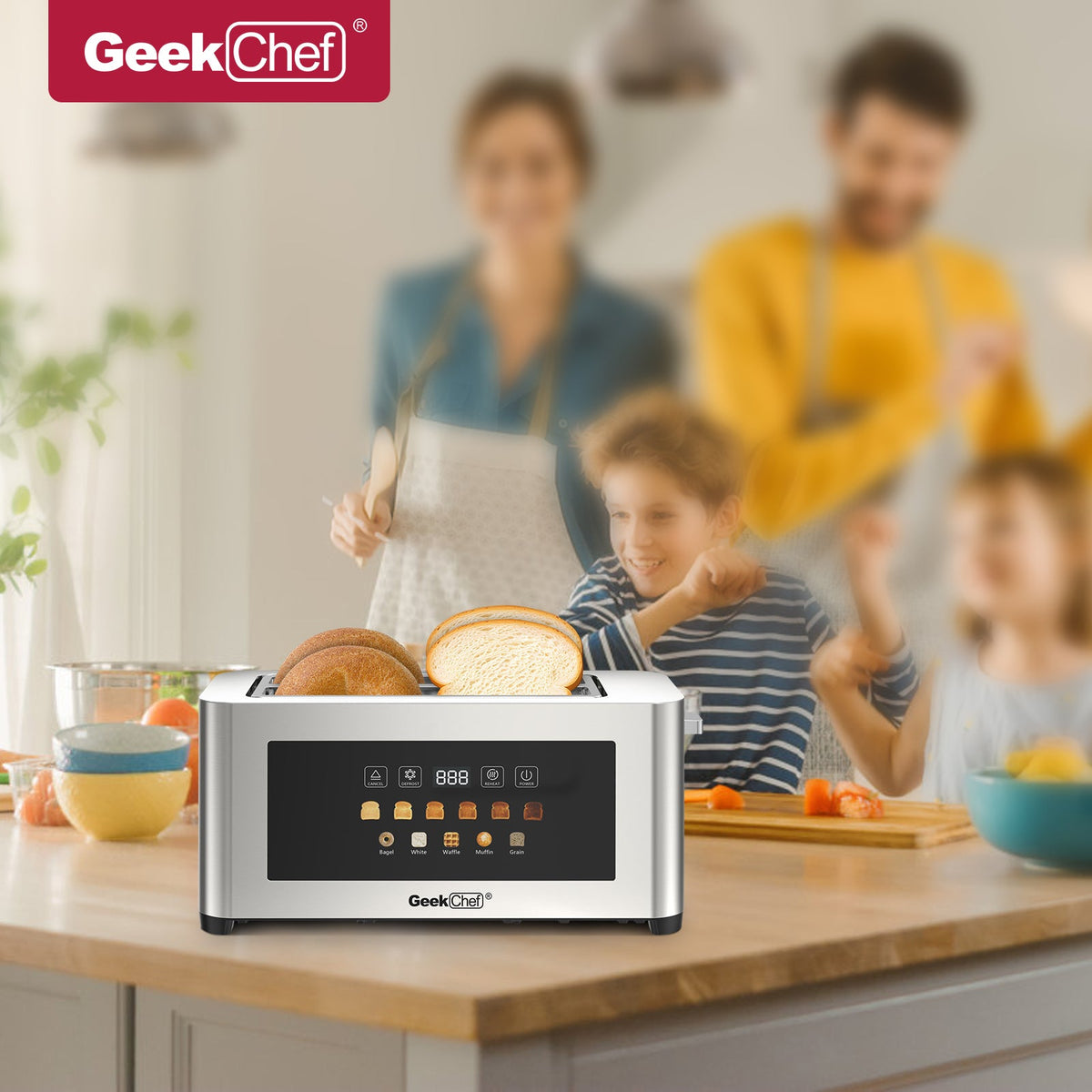 4-Slice Toaster with Extra-Wide Entrance - Stainless Steel HouseOfZazla