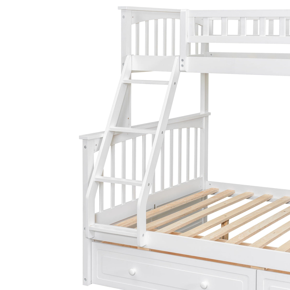 Convertible Storage Bunk Bed with Drawers - Twin Over Full HouseOfZazla
