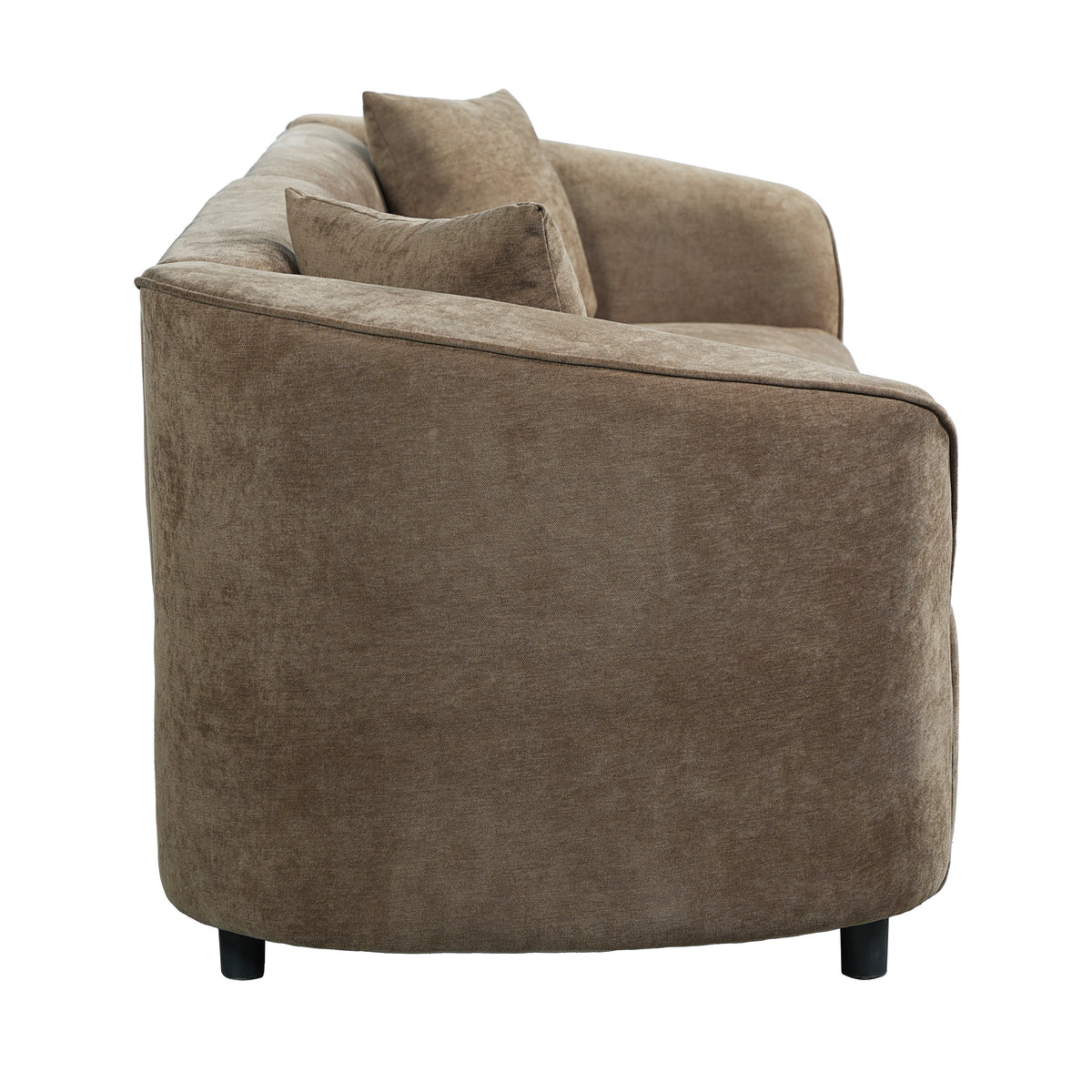 87" Curved Contemporary Sofa in Brown HouseOfZazla