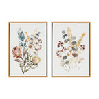 Sylvie Wildflower Bunch and Wild Salvia Framed Canvas Art Set by Sara Berrenson