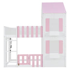 Full Over Full House Bunk Bed Space-Saving Bedroom Furniture