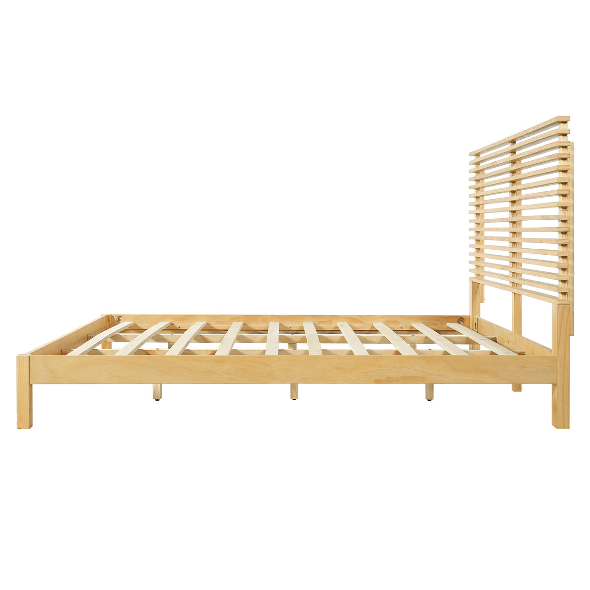 Premium Solid Wood King Size Bed Frame with Headboard HouseOfZazla