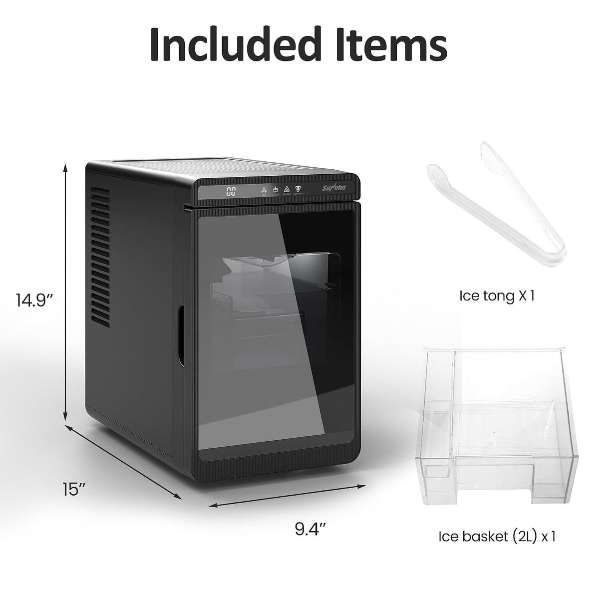 Clear Ice Maker, Compact Countertop Ice Machine HouseOfZazla