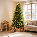 7.5-Foot Hinged Nordmann Fir Prelit Christmas Tree