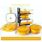 7-Piece Cast Iron Enamel Cookware Set