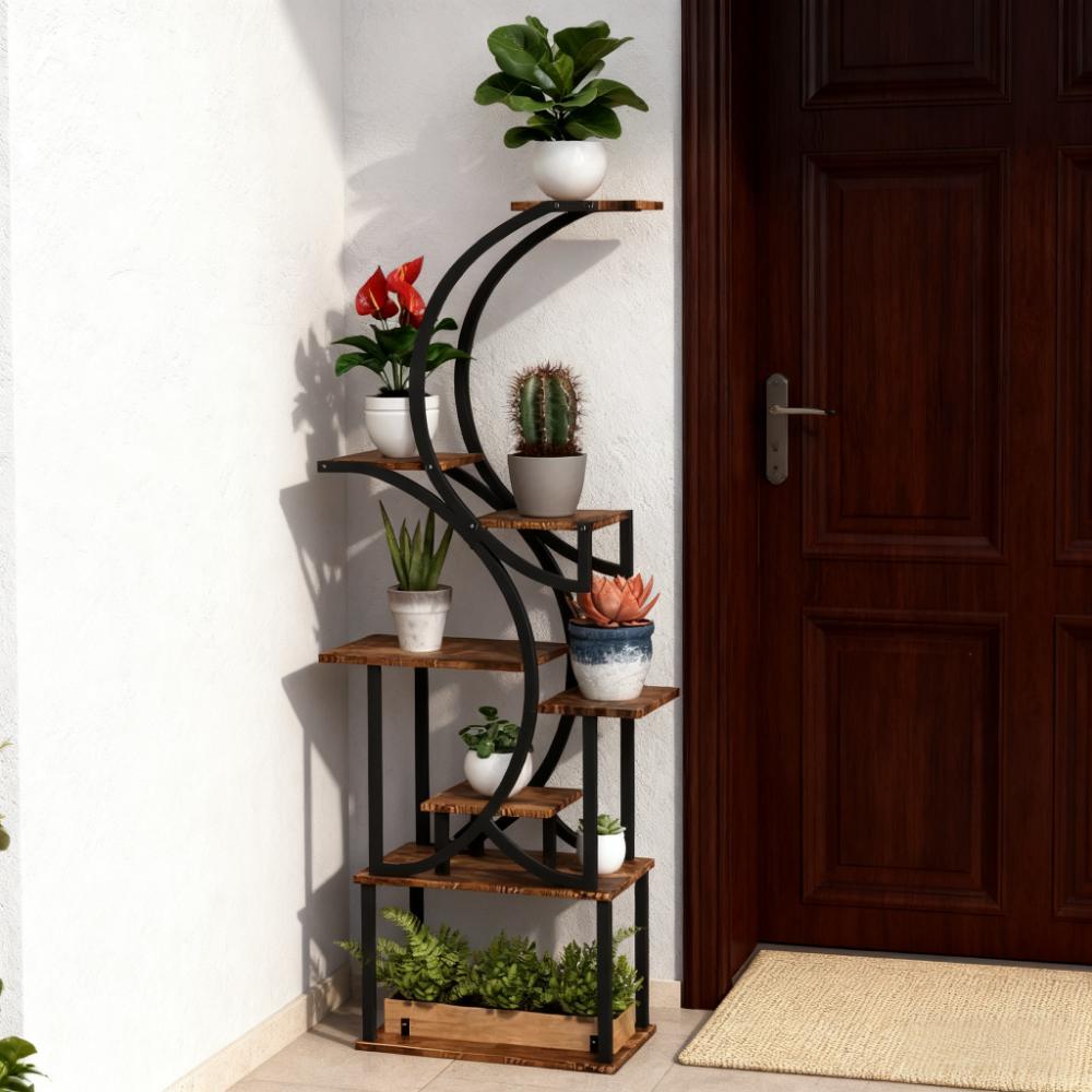 S-Shaped Plant Stand - 8 Tier Plant Shelf HouseOfZazla
