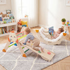 8-in-1 Foldable Climbing Set for Toddlers with Rocket Theme