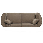 87" Curved Contemporary Sofa in Brown