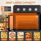 PlumChef 26QT Air Fryer Convection Toaster Oven