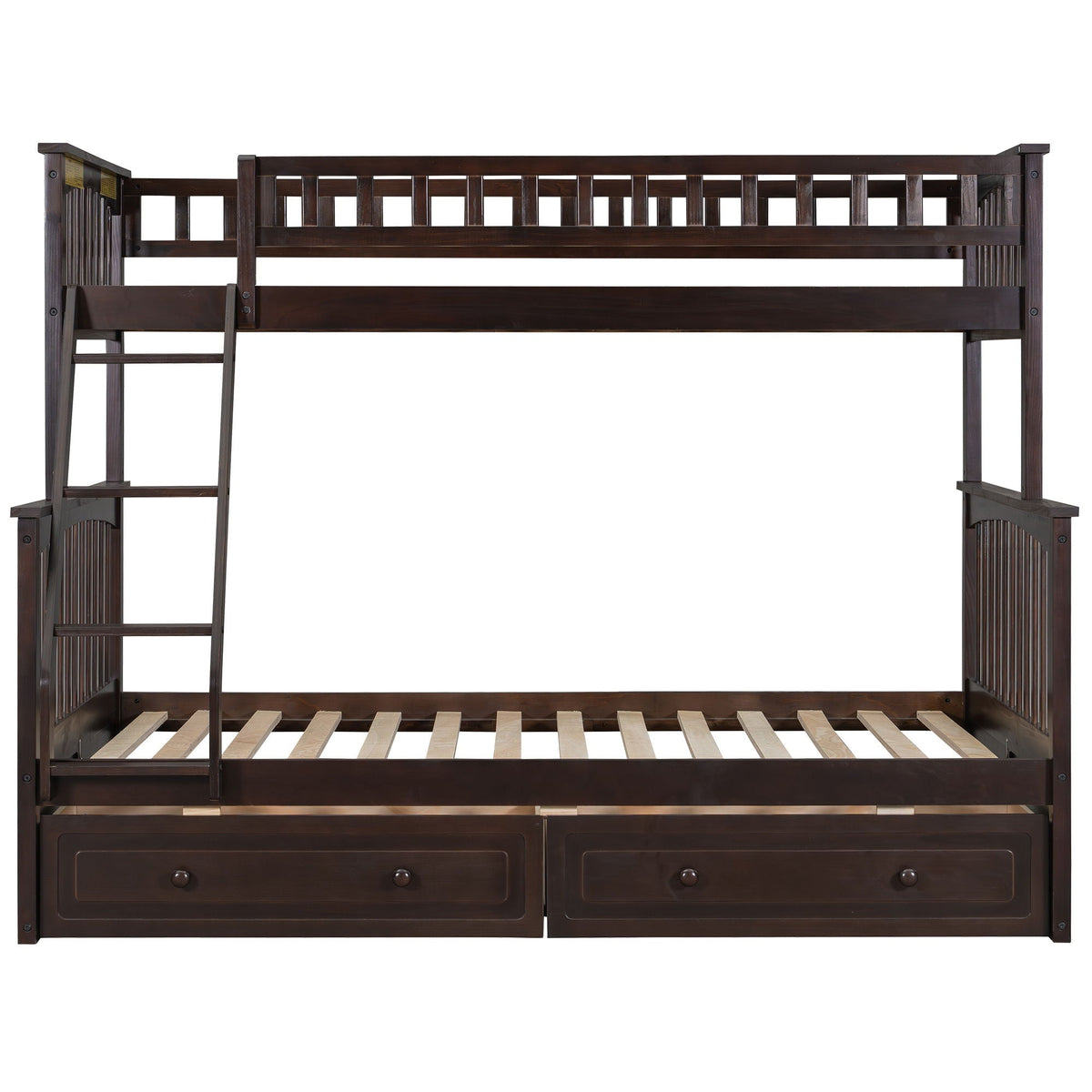 Convertible Storage Bunk Bed with Drawers - Twin Over Full HouseOfZazla