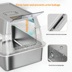 Removable-smell Stainless Steel Cat Litter Box