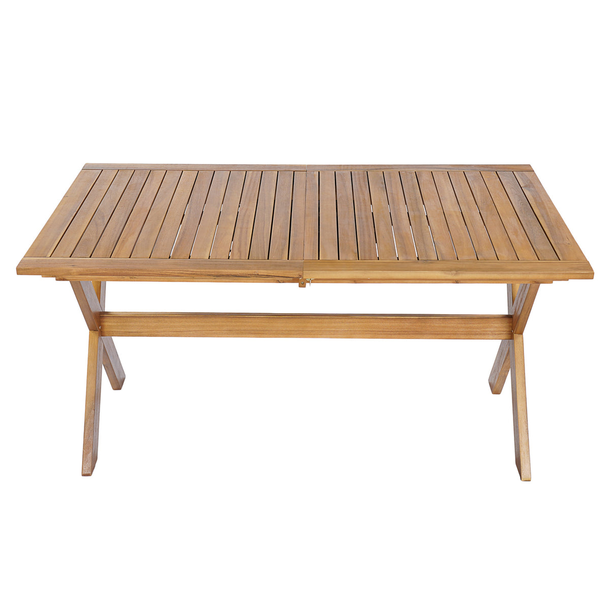 Acacia Wood Outdoor Dining Set 7-Piece with Large Table and 6 Chairs - Teak or Beige HouseOfZazla