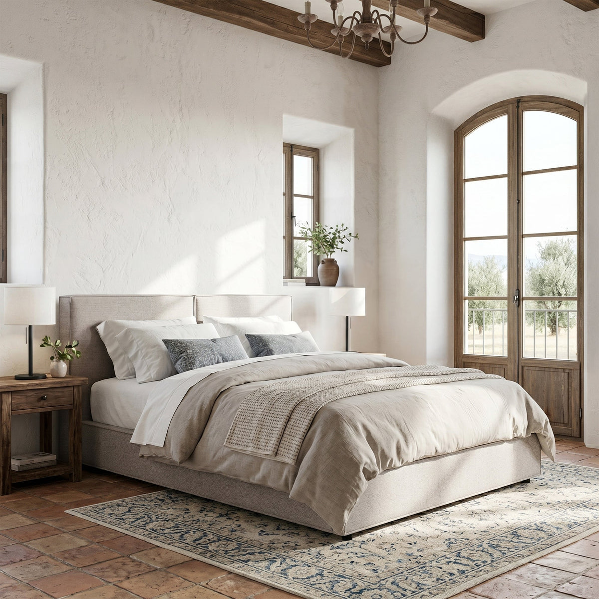 Modern Tufted Queen Size Upholstered Platform Bed Frame HouseOfZazla