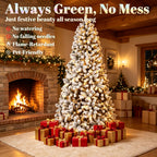 6 ft Pre-Lit Snow-Flocked Northern Pine Artificial Christmas Tree