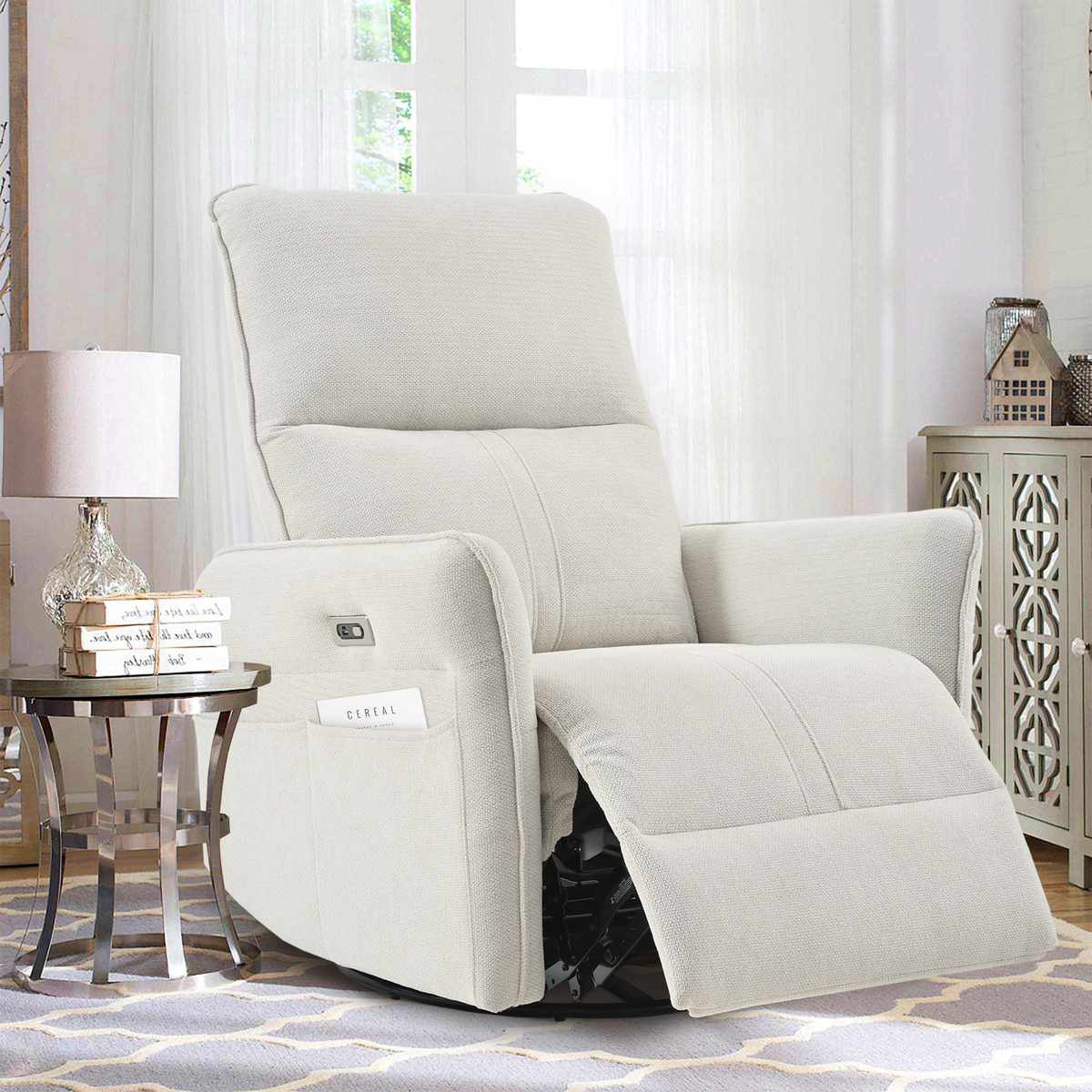 270° Power Swivel Rocker Recliner Chair for Adults HouseOfZazla