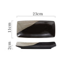 Japanese Ceramic Plates Sushi Dish Tableware Tray Cutlery