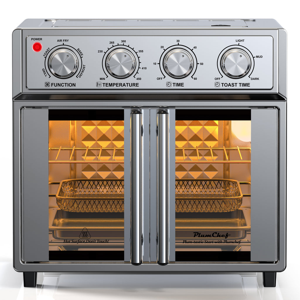 PlumChef 26QT Extra-Large French Double-Door Air Fryer Convection Toaster Oven