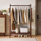 Heavy-Duty Solid Wood Freestanding Clothes Rack
