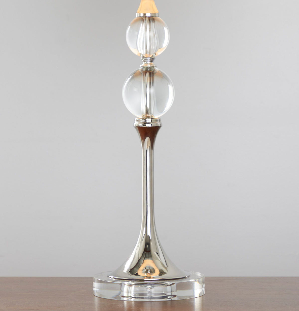 26" Contemporary Crystal Table Lamp with Polished Nickel Finish - Crystal HouseOfZazla
