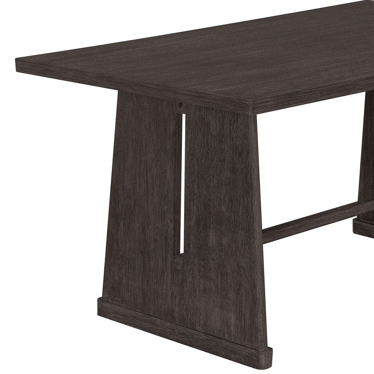 6 Piece Dining Room Set with Upholstered Chairs & Padded Bench - Light or Dark Brown HouseOfZazla