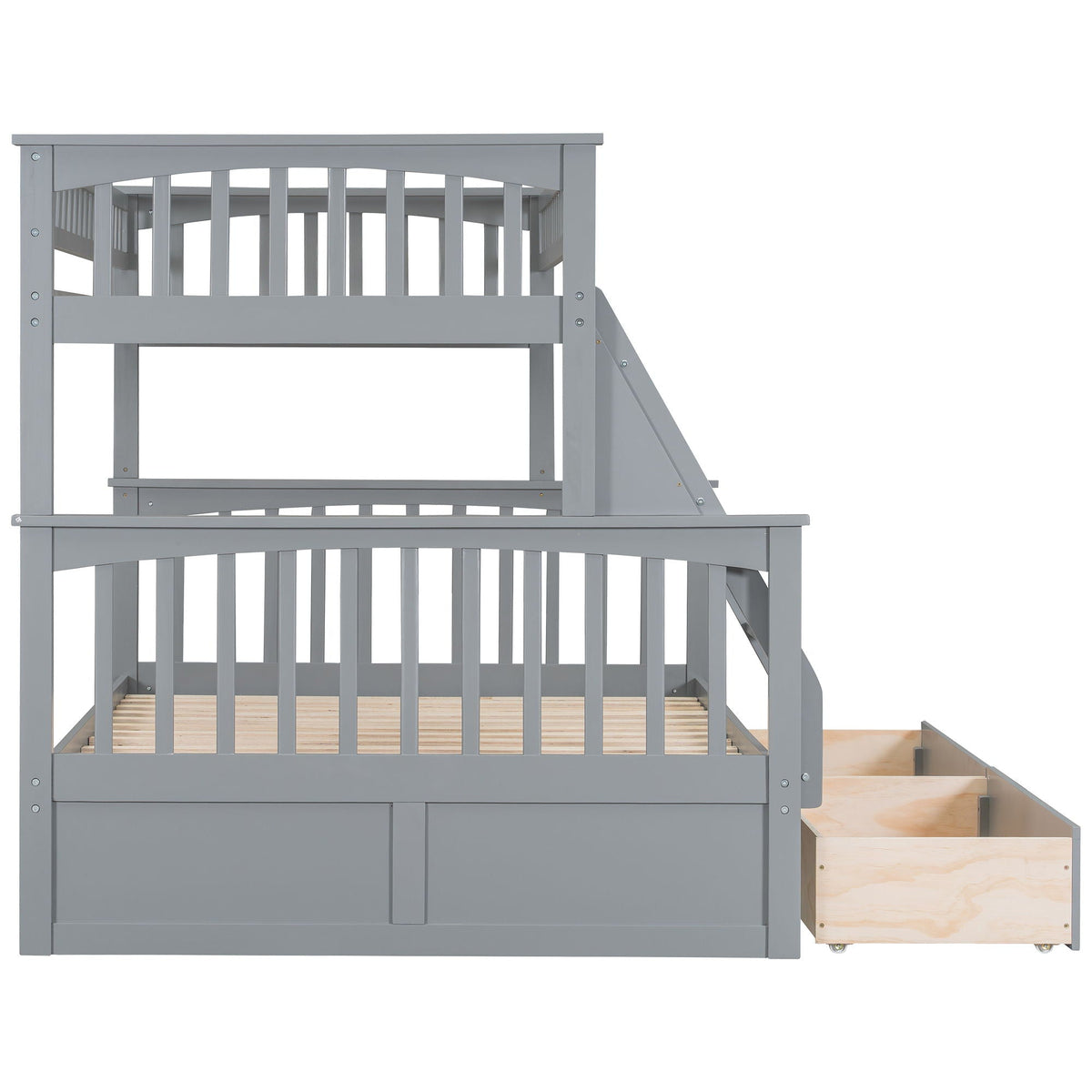 Convertible Storage Bunk Bed with Drawers - Twin Over Full HouseOfZazla