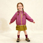 Kids Sun-Protective Casual Hooded Jacket With Contrasting Zippers