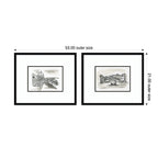 Vintage Postcard Florence & Venice 2 Piece Framed Wall Art Print Set by Teju Reval