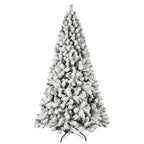 6ft Flocked Pre-Lit Christmas Tree with 300 Warm White Lights - Snow Effect HouseOfZazla