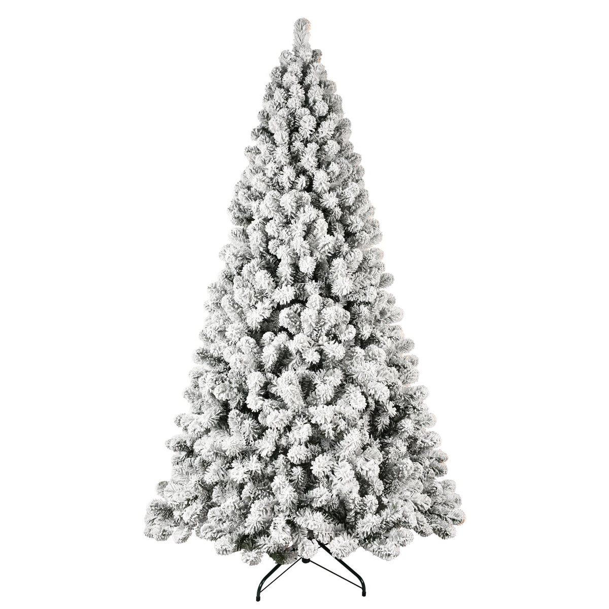 6ft Flocked Pre-Lit Christmas Tree with 300 Warm White Lights - Snow Effect HouseOfZazla