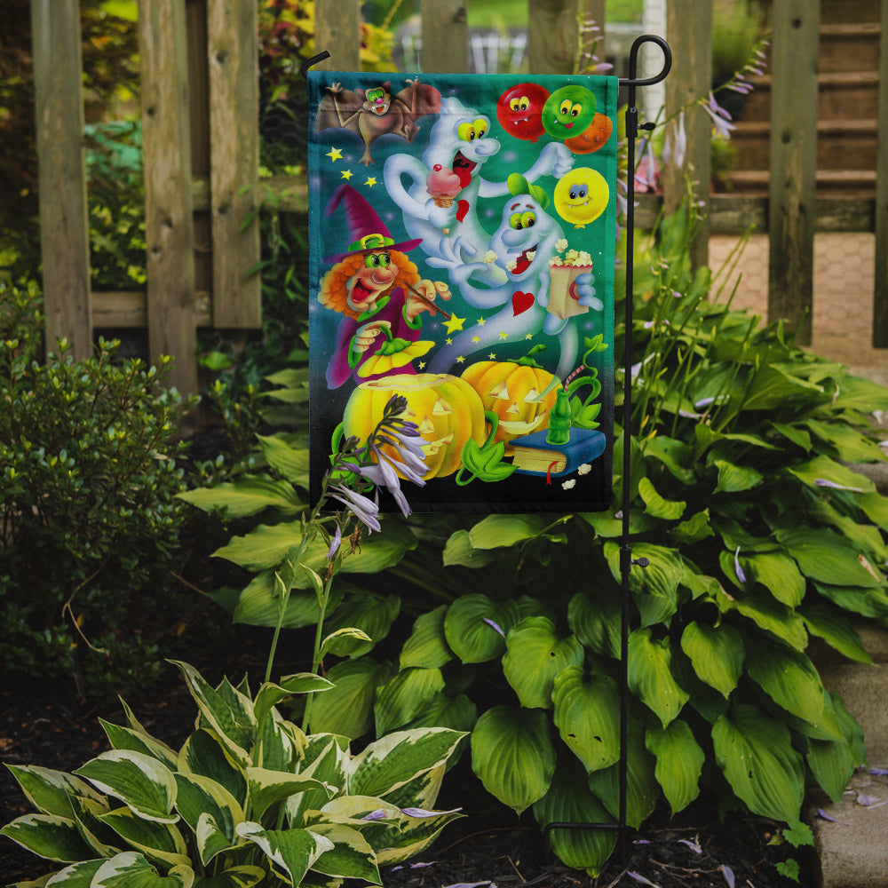Witch Party with the Ghosts Halloween Garden Flag Mailbox Decorative Yard Banner Outside Patio Artwork for Flower Beds, Garden Size, Multicolor