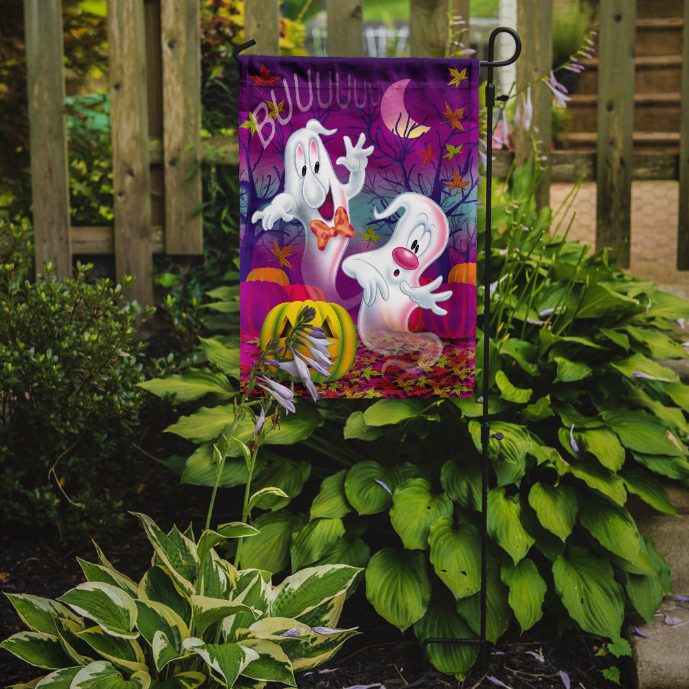 Buuu Ghosts Halloween Garden Flag Mailbox Decorative Yard Banner Outside Patio Artwork for Flower Beds, Garden Size, Multicolor