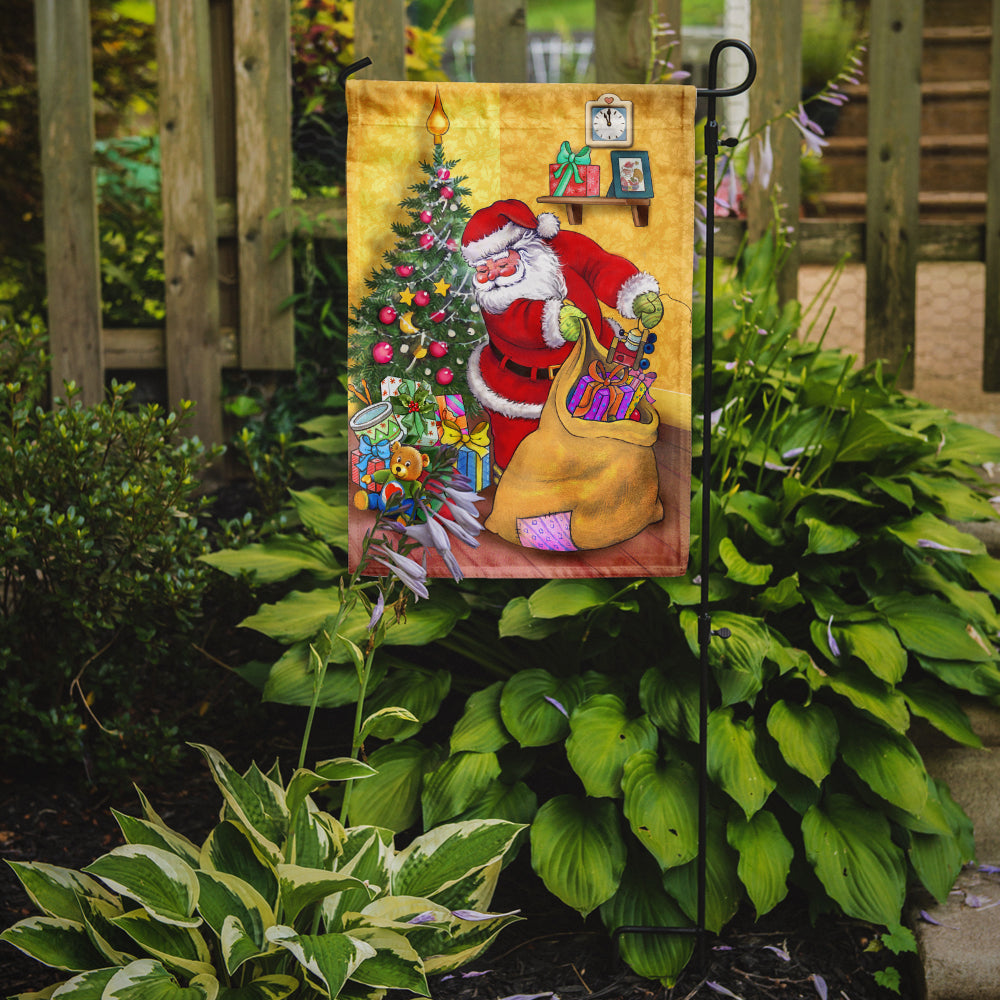 Christmas Santa and His Toys Garden Flag Mailbox Decorative Yard Banner Outside Patio Artwork for Flower Beds, Garden Size, Multicolor